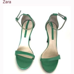 Zara green strappy stiletto